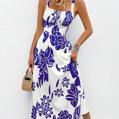 Fiona Floral A-Line Sundress | Adjustable Spaghetti Straps & Smocked Back