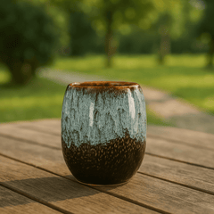 Handcrafted Ceramic Coffee Cups with Elegant Marble Finish – Set of 4 or Single Mugs, 175 ML, Unique Patterns