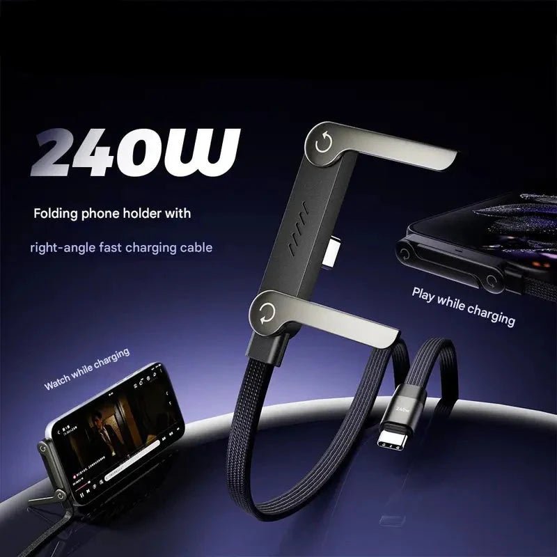 Lovi USB C Charger Cable | 240W Fast Charging, Adjustable Viewing Angle