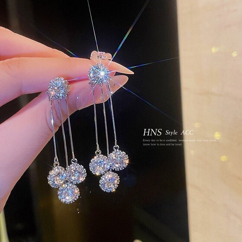 Luna Petal Zirconia Earrings | Hypoallergenic Gold-Plated Sparkle