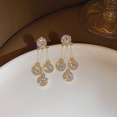 Luna Petal Zirconia Earrings | Hypoallergenic Gold-Plated Sparkle