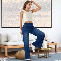 Maris Relaxed Stretch Wide-Leg Jeans | Mid-Rise Fit & Four Pockets