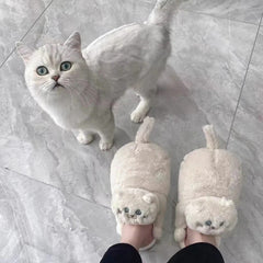 MiloCat Slippers — Plush Indoor Slippers with Durable Grip Sole