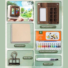 Mini Watercolor Color Box Portable Portable Small Picture Book