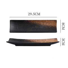 Minimalist Ceramic Sushi Plate – Elegant Design for Stylish Serving, 12 Long, Durable and Easy to Clean
