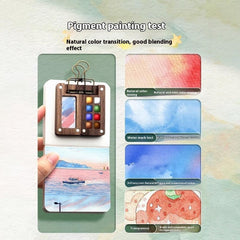 Mira Travel Watercolor Set | Portable Mini Color Box with 12 Vibrant Paints