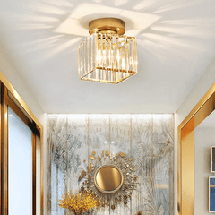 Modern Glass Flush Ceiling Light for Hallways and Living Rooms – Elegant Illumination