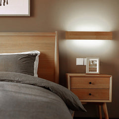 Modern Wooden Wall Light Fixture – Energy-Efficient LED Sconce for Home Interiors, Rustic Design for Living Room, Bedroom, Hallway