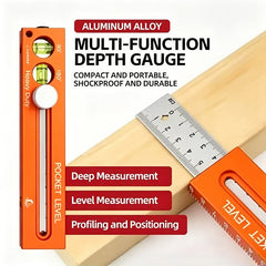 Multi-Angle Aluminum Level Ruler | Foldable T-Square Marking Tool