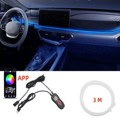NeonFlow Car LED Interior Light Strip | Music Sync, USB Power, App Control