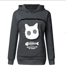 Nivara — Fleece Hoodie Sweatshirt with Kangaroo Pocket for Small Cats