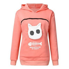 Nivara — Fleece Hoodie Sweatshirt with Kangaroo Pocket for Small Cats