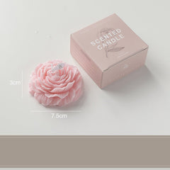 Petal Bloom Floral Wax Candle Set | Peony Shape | Assorted Scents, 4 Pieces