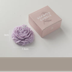 Petal Bloom Floral Wax Candle Set | Peony Shape | Assorted Scents, 4 Pieces