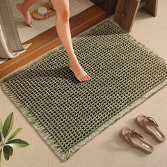 Plush Waffle Bath Mat – Ultra-Soft, Quick-Drying, Non-Slip Floor Mat for Bathroom and Entryway