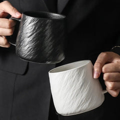 Rock Sand Mug with Textured Grip – 550ml Durable Ceramic Coffee Mug