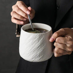 Rock Sand Mug with Textured Grip – 550ml Durable Ceramic Coffee Mug