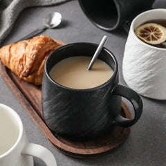 Rock Sand Mug with Textured Grip – 550ml Durable Ceramic Coffee Mug