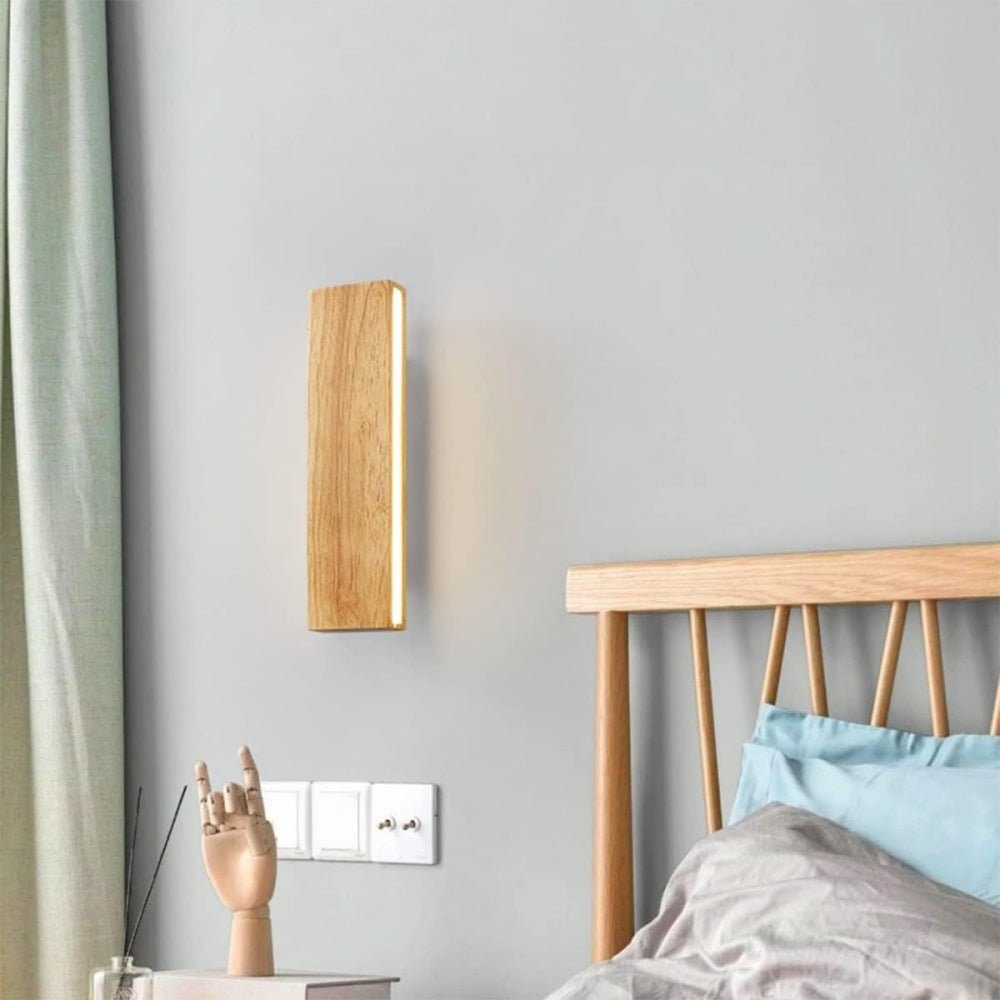 Rotatable Wood LED Wall Light – Modern Wall Sconce with Adjustable Direction for Home Interiors
