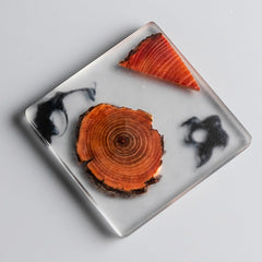 Rugged Pine Coasters with Resin Shield – Durable Protection for All Surfaces