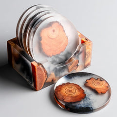 Rugged Pine Coasters with Resin Shield – Durable Protection for All Surfaces