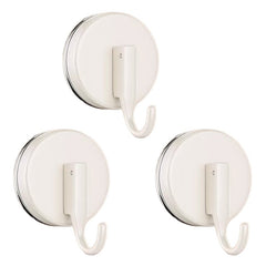 SecureHold Suction Hooks | No-Drill 3-Pack for Shower, Kitchen & Office