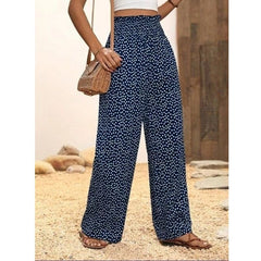 Serene Print Wide-Leg Pants | Smocked Waist, Lightweight Pull-On Fit