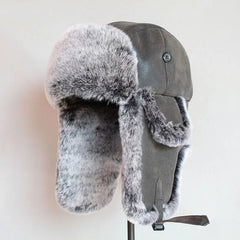 Siberian Trooper Winter Hat | Plush Synthetic Fur, Ear Flap Design