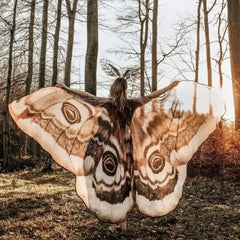 Silver Moth Wings Shawl – Elegance Stunning Cape