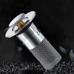 Sink Drain Stopper | Pop-Up Press Bounce | Stainless Steel Hair Catcher