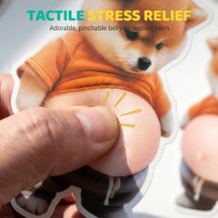 Squeezable 3D Dog Door Stopper | Self-Adhesive Wall Guard for Tactile Fidget