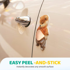 Squeezable 3D Dog Door Stopper | Self-Adhesive Wall Guard for Tactile Fidget