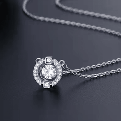 Swaylight Moving Rhinestone Pendant Necklace | Sweat-Resistant O-Chain Style