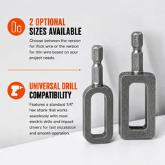 TightTurn Drill Wire Twisting Attachment | Alloy Steel 1/4 in Hex Shank