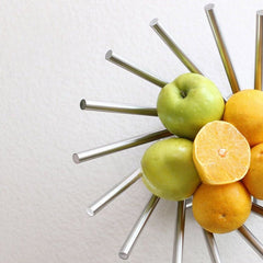 Twisted Metal Fruit Basket – Elegant Kitchen Organizer for Fresh Produce
