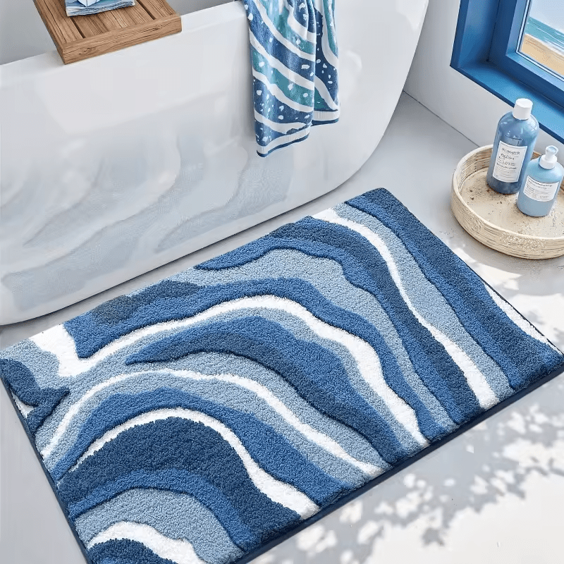 Ultra-Absorbent Microfiber Bath Rug with Non-Slip Backing – Plush Comfort for Bathroom Safety