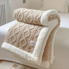 Ultra-Soft Sherpa Fleece Blanket for Year-Round Comfort – Versatile and Stylish