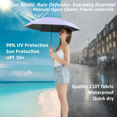 UrbanShield Pocket Umbrella | 20 cm Fold, 100 cm Canopy, Hard Case