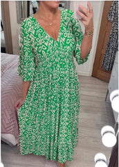 Valora Floral Maxi Dress | Loose Fit, Recycled Polyester Blend