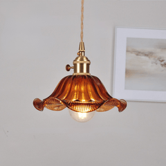 Vintage Glass Pendant Light Fixture for Dining Room and Kitchen – Adjustable Height Ceiling Light