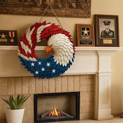 Wall Art Eagle Wreath | Durable Boxwood Display for Indoor and Outdoor Home Decor