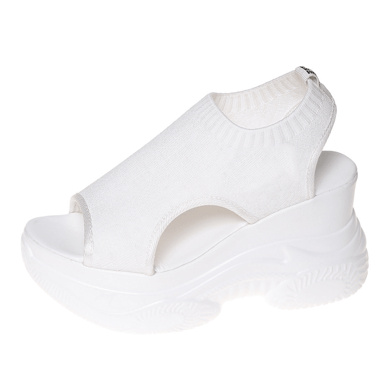 Wavelle Open-Toe Knit Wedge Sandals | Lightweight Platform, Grippy Rubber Sole