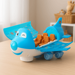 WhirlJet Electric Airplane Toy | Lights, Music, Sensor Navigation & 3 Figures