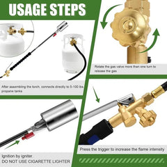 Wildroot 1,900,000 BTU Propane Yard Torch | 10-Ft Hose for Weed and Ice Control