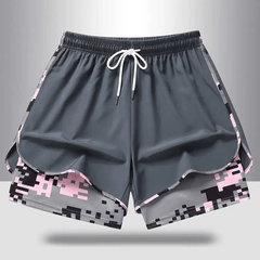 WillowRun Women's 2-in-1 Workout Shorts | Airy Soft Blend, Pockets & Drawstring