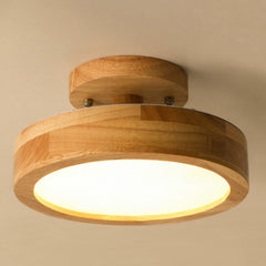 Wooden LED Flush Mount Ceiling Light – Elegant Design for Home Illumination, Energy-Efficient, Space-Saving Fixture