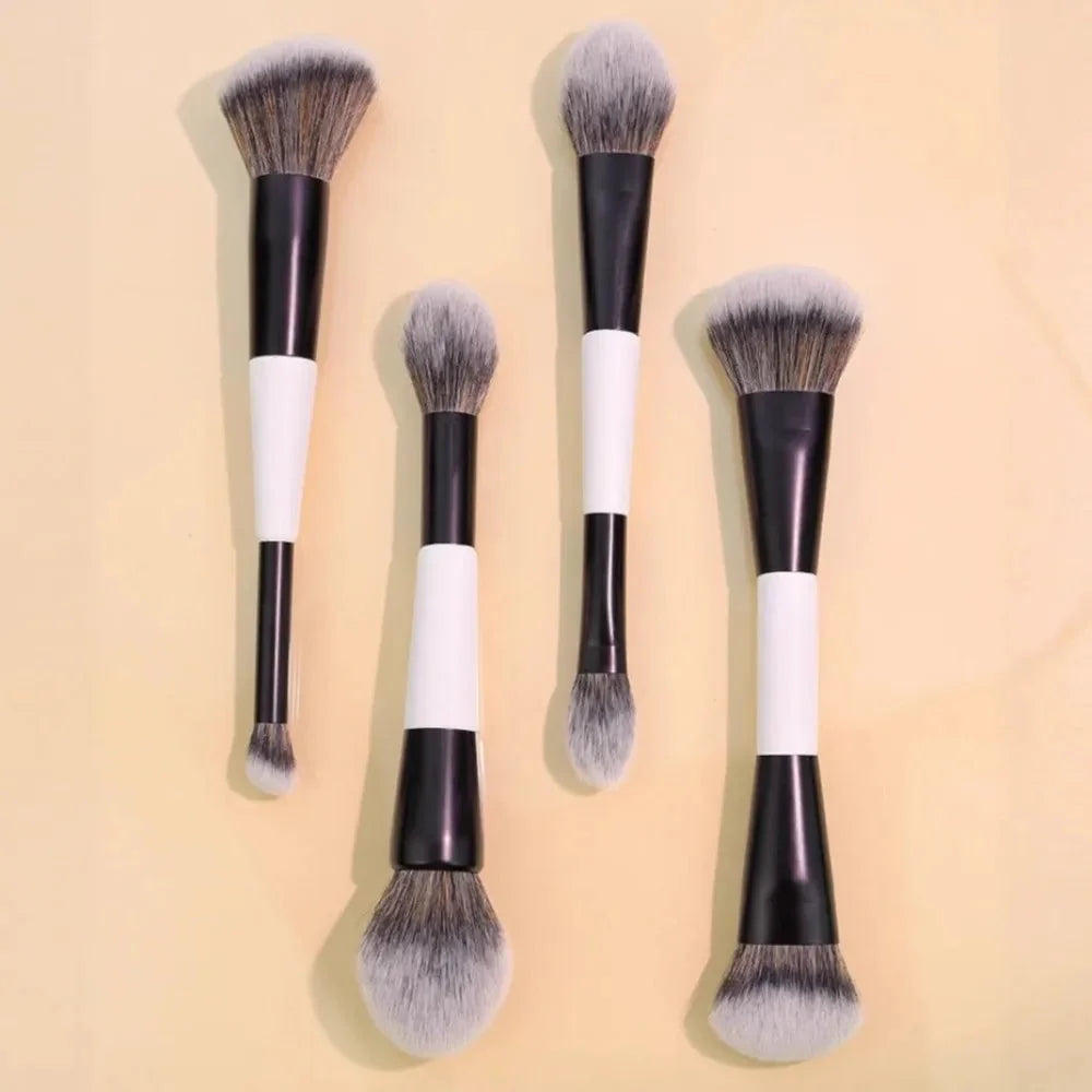 Dual-ended contour face brush