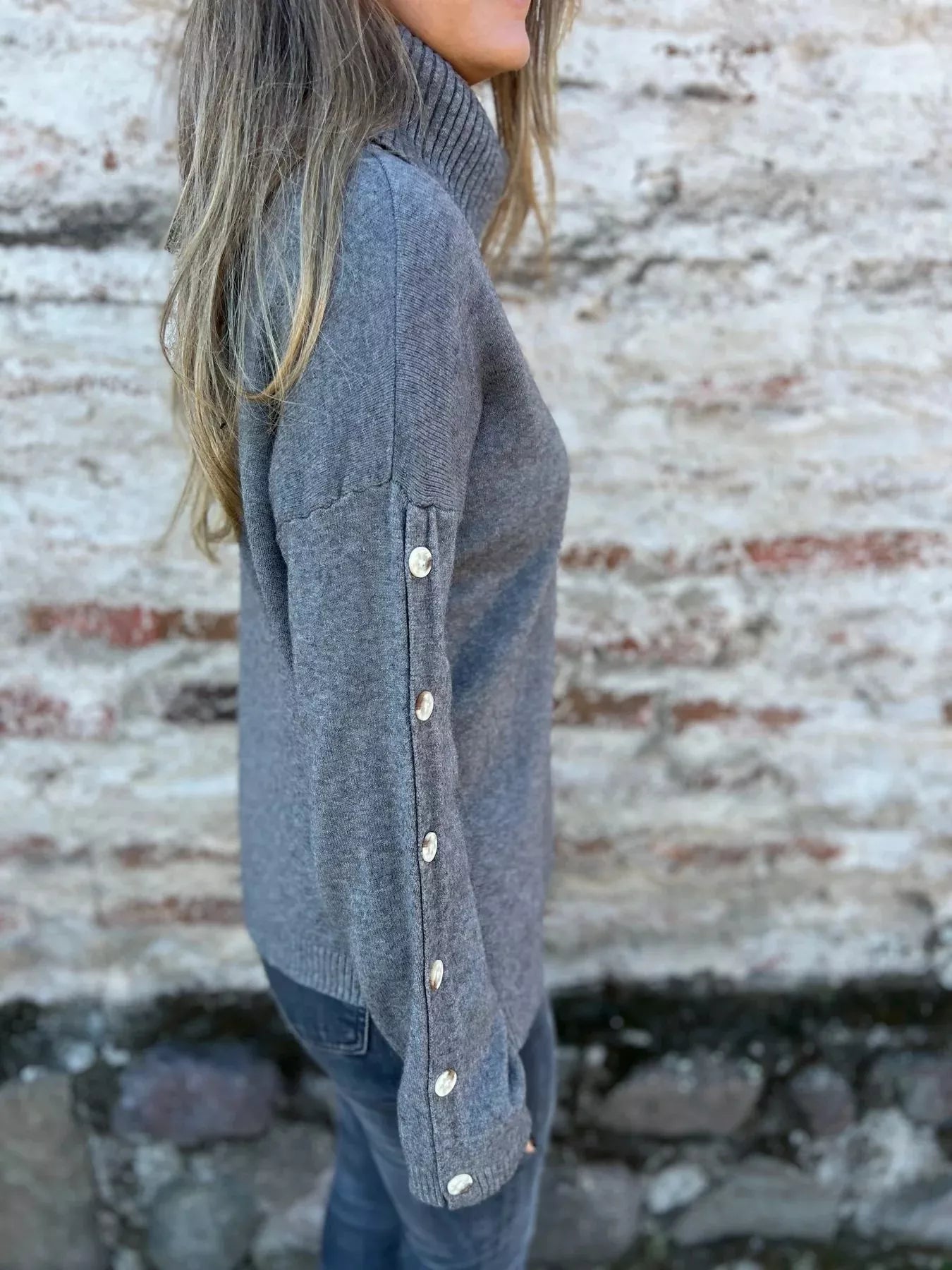 Full Size Turtleneck Long Sleeve Sweater Plus Size 