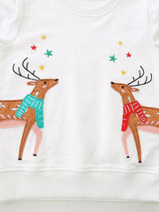 Children's Reindeer Embroidered Sweatshirt 