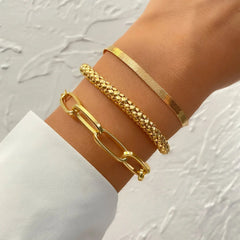 ChicLayers™ Snake Bone Bracelet Set – Retro Elegance for Modern Women 2 sets 
